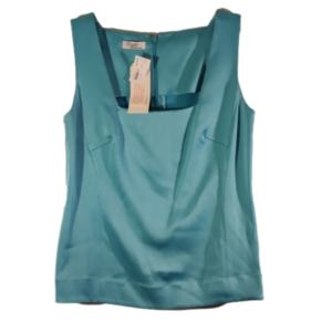 Lourdes Chavez Sleeveless Satin Back Crepe Blouse Size Small
